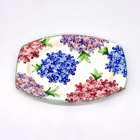 Endless Summer Hydrangea Elliptical Plate