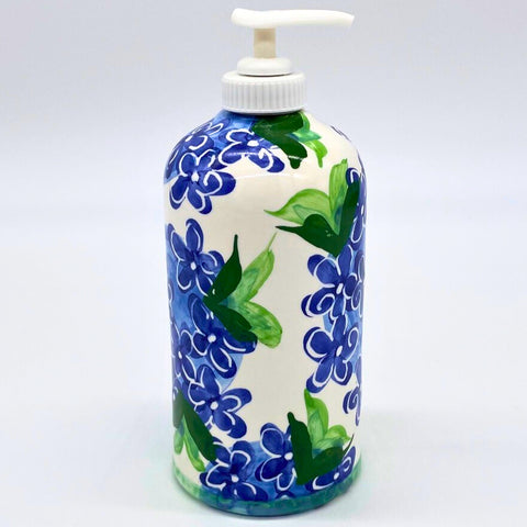 Blue Hydrangea Soap Pump