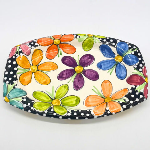 Katie Daisy Elliptical Plate