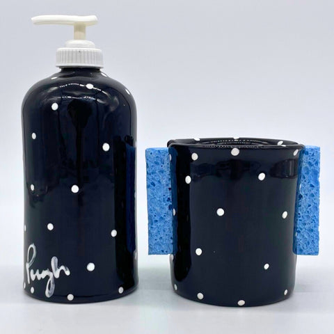 Black and White Dots Kitchen Counter Bundle