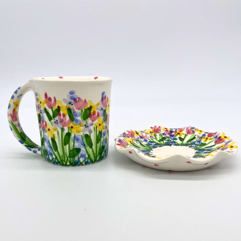 Flower Garden Mug and Saucer Bundle