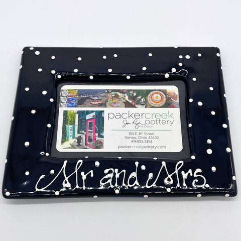 Mr. & Mrs. Picture Frame - White Dot