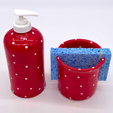 Red and White Dot Kitchen Counter Bundle