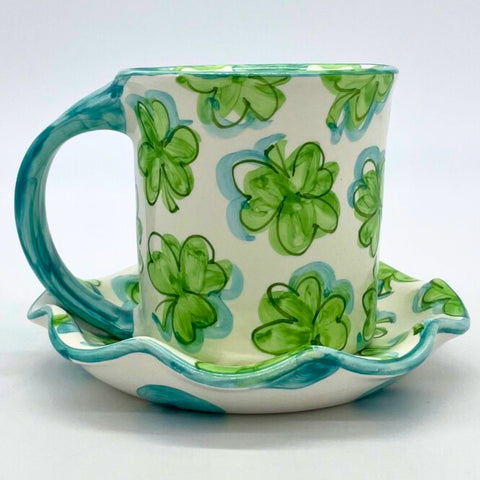 Shamrocks Mug and Saucer Bundle