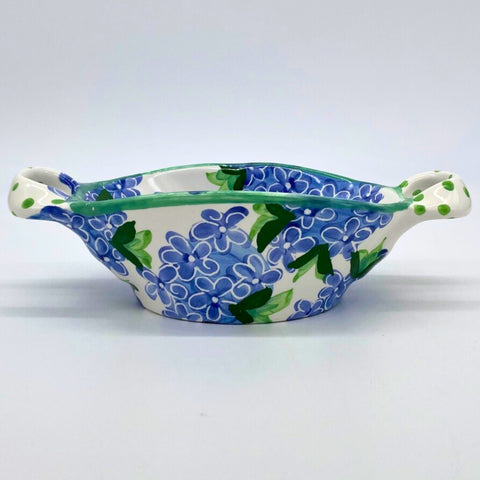 Blue Hydrangea Double Handled Basket