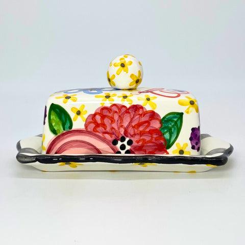 Butterfly Garden Butter Dish