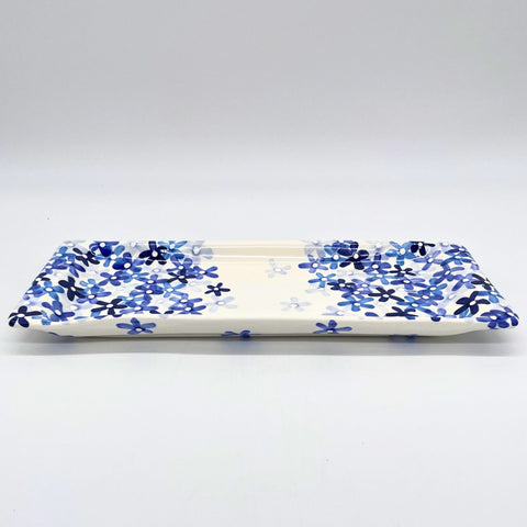 Little Blue Flowers Bread Tray