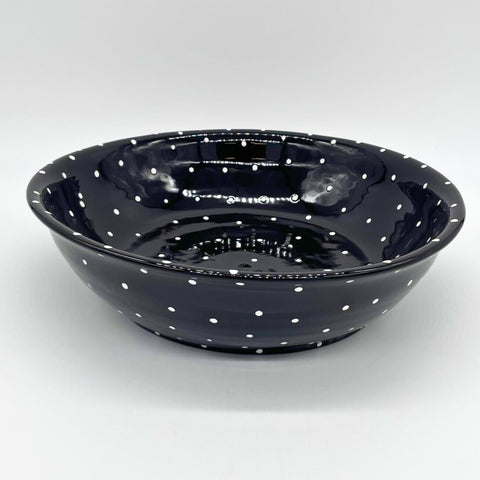 Black and White Dot Pasta Bowl
