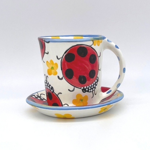 Ladybug Mug and Saucer Bundle