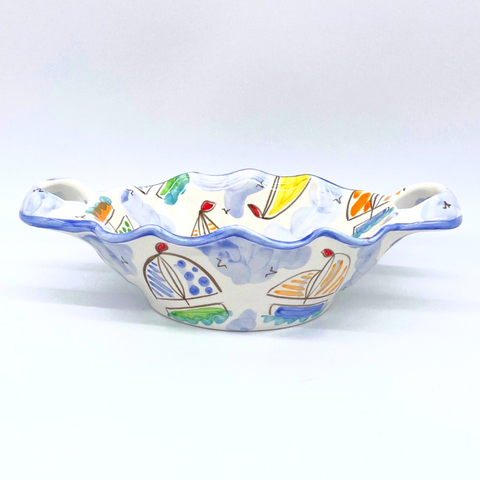 Sailboats Double Handled Basket