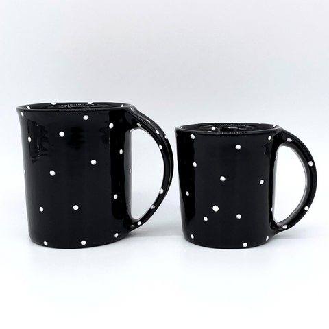 Black and White Dot Mugs