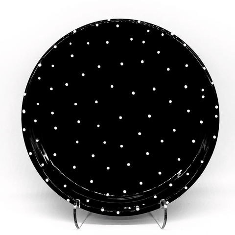 Black and White Dot Plates