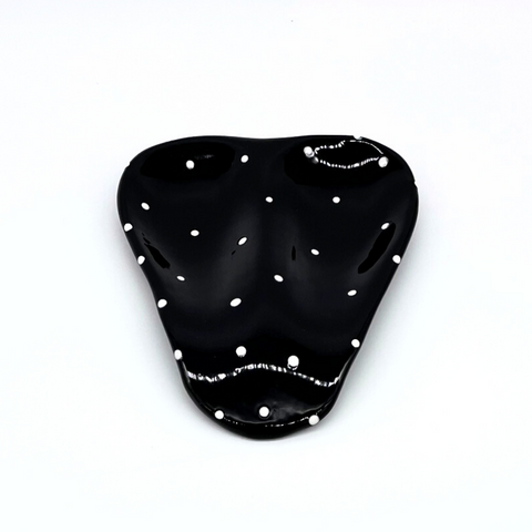 Black and White Dot Double Spoon Rest
