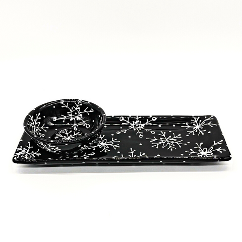 Black and White Snowflake Appetizer Bundle