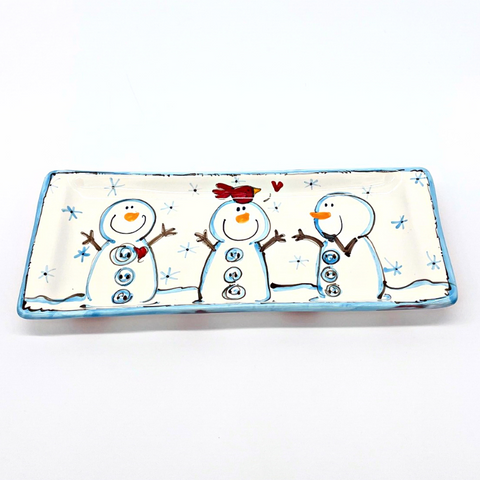 Blue Button Bread Tray