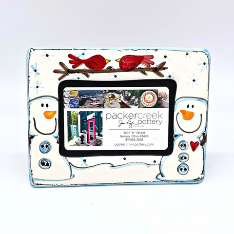 Blue Button Picture Frame