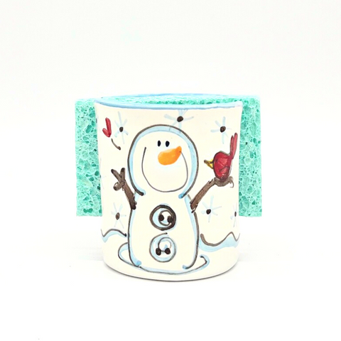 Blue Button Sponge Holder