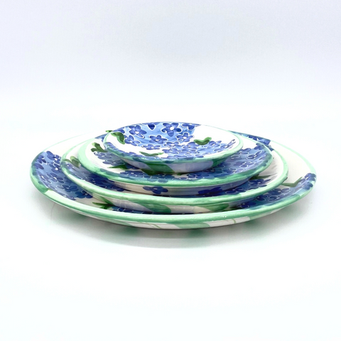 Blue Hydrangea Plates