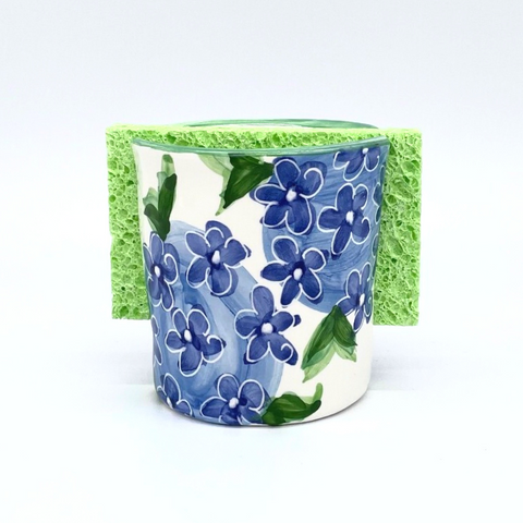 Blue Hydrangea Sponge Holder