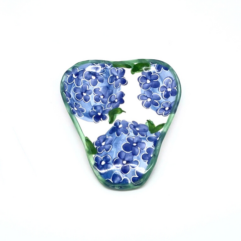 Blue Hydrangea Double Spoon Rest