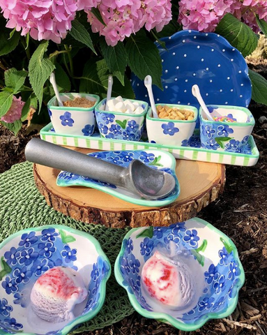 Blue Hydrangea Bowls