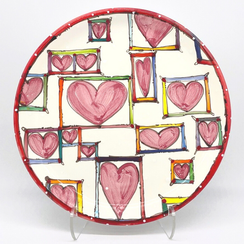 Framed Hearts Plates