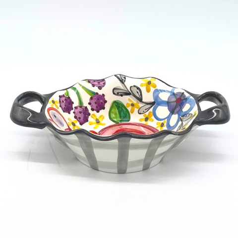 Butterfly Garden Double Handled Basket