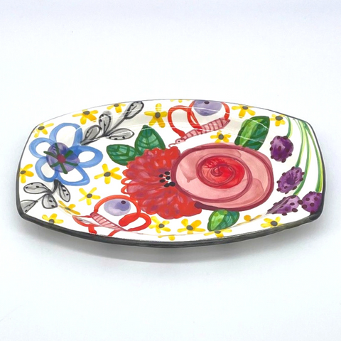 Butterfly Garden Elliptical Plate