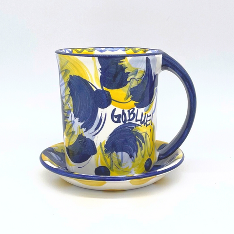 Go Blue Mug and Saucer Bundle