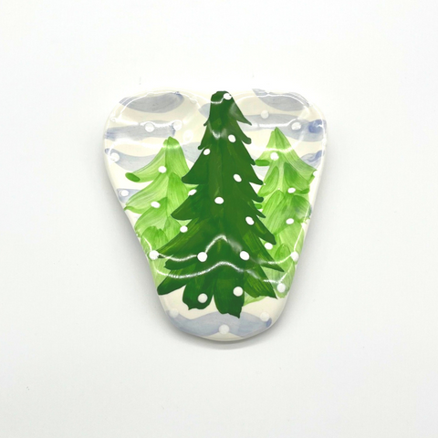 Snowy Trees Double Spoon Rest