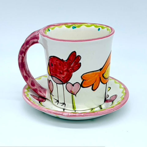 Love Birds Mug and Saucer Bundle