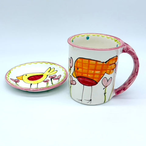 Love Birds Mug and Saucer Bundle
