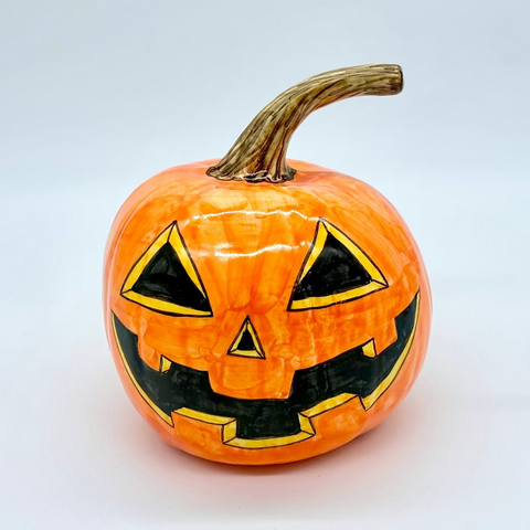 Medium Jack-O-Lantern with Short Stem 3d Pumpkin