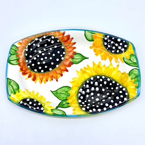 Sunflower Elliptical Plate