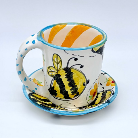 Bees Mug and Saucer Bundle