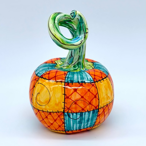 Small Patchwork 3d Pumpkin