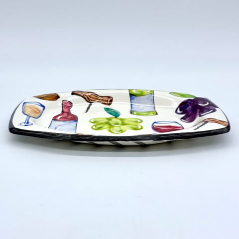 Wine Bottle Elliptical Plate