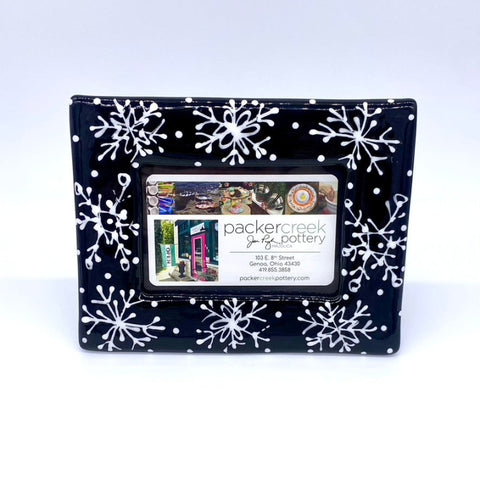 Black and White Snowflake Picture Frame