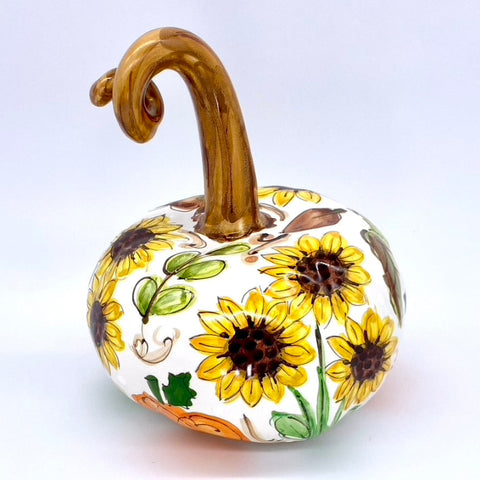 Medium Fall Frenzy with Tall Curly Stem 3d Pumpkin