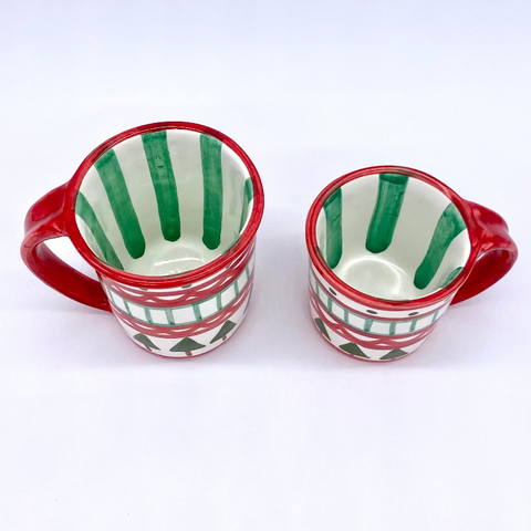 Holiday Stripe Mugs