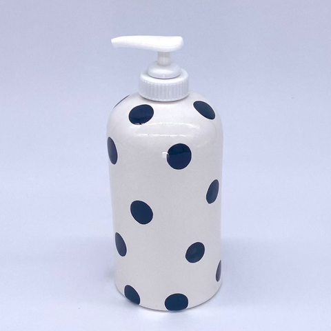 White and Big Black Dots Soap Pump