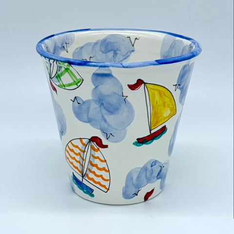 Sailboats Flower Pot