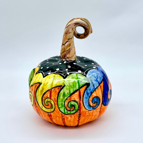 Medium Rainbow 3d Pumpkin