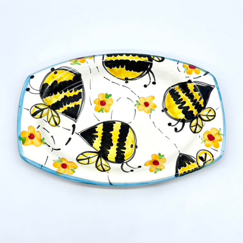 Bees Elliptical Plate