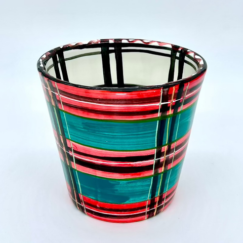 Tartan Plaid Medium Flower Pot