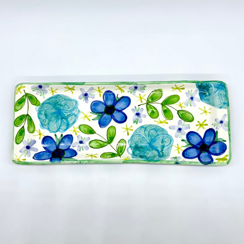 Blue Summer Dress Bread Tray
