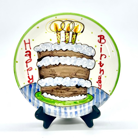 Chocolate Layer Cake Birthday Cake Plate