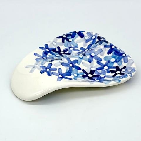 Little Blue Flowers Double Spoon Rest