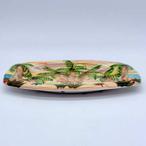 Tropical Sunset Elliptical Plate