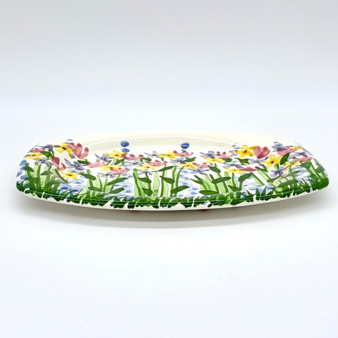 Flower Garden Elliptical Plate